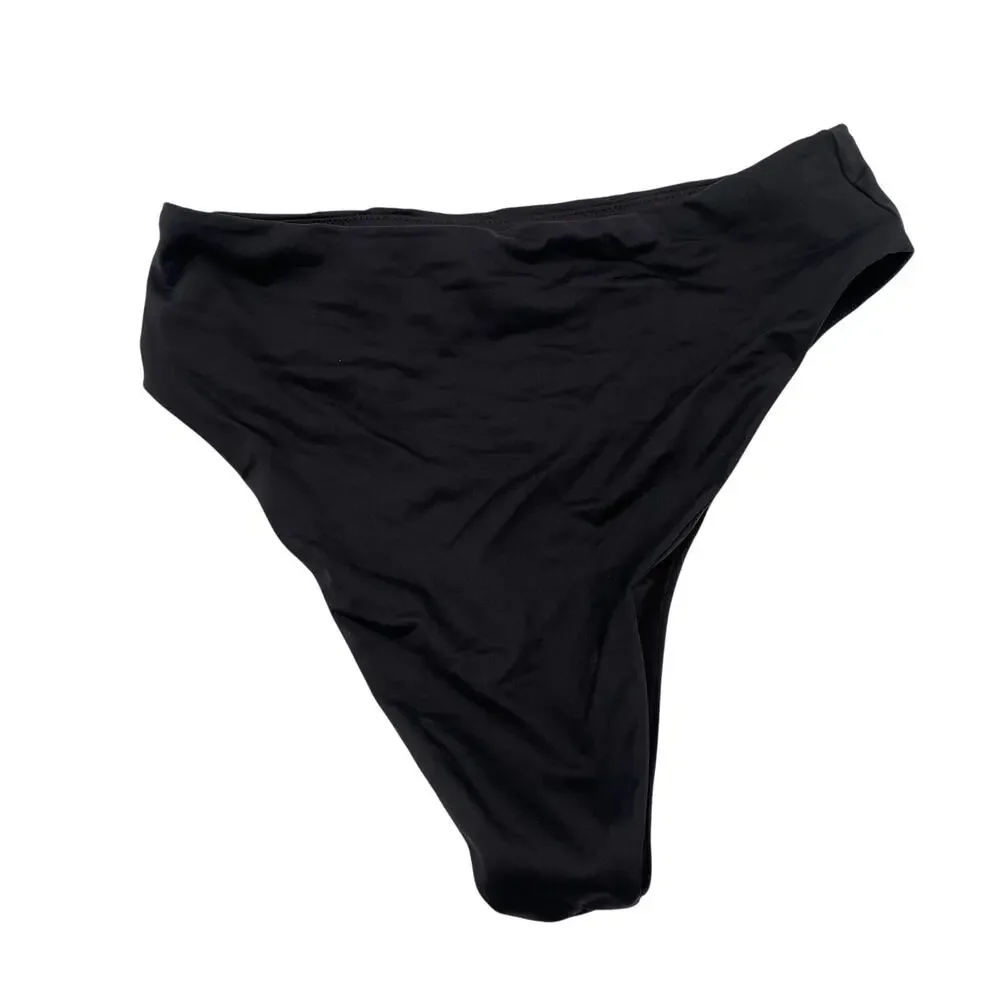 Skims black high leg high waisted bikini bottoms